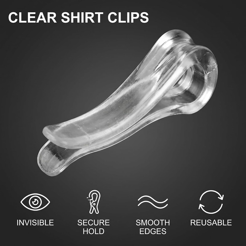 100Pcs Transparent U Shaped Plastic Alligator Clips Shirts Folding Clips