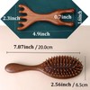 Wooden Hair Comb with Wooden Scalp Massager Head Scratcher Hair