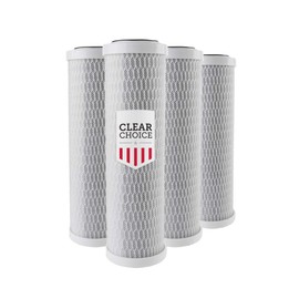 Clear Choice Sediment Water Filter 10 Micron 10 x 2.50" Water Filter Cartridge Replacement 10 inch RO System 255382-43 CB1-10, DWC20001 WFDWC20001 WFPFC9001, 4-Pk
