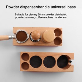 Joyeee Espresso Tamping Station, Beech Wood Portafilter Holder Espresso Coffee Equipment for Bar Home Office, Fit for 58MM (Accessories not Included)