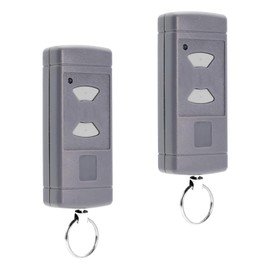 Replacement for Hörmann hand-held transmitter 40.685 MHz, pack of 2 remote control compatible with Hörmann grey buttons HSM2-40, HSM4-40, HSE2-40, HSE4-40, HS2-40, HS4-40