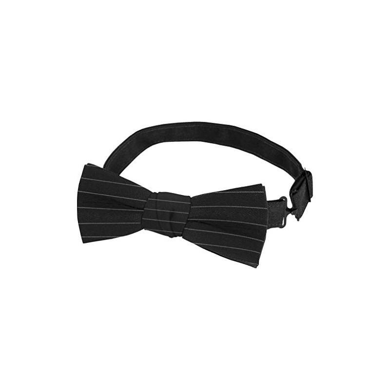 Fame Bow Tie - F43 / Black & Gray Pinstripe