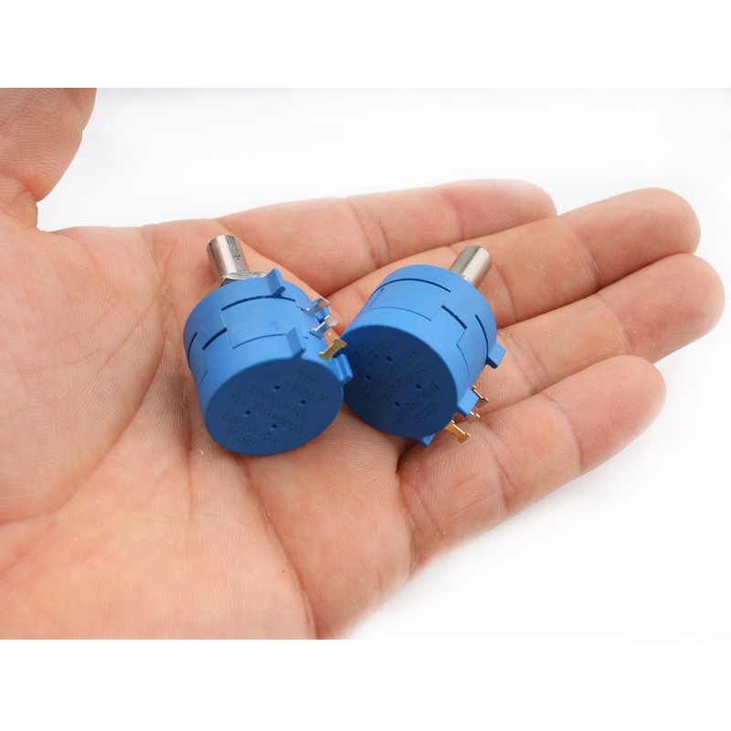 RUNCCI-YUN 2pcs Rotary Potentiometer 10k ohm,Linear Potentiometer Ohm Potentiometer Variable
