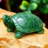 Natural Green Jade Turtle Crystal Carving Healing Gemstone Sculpture 8cm