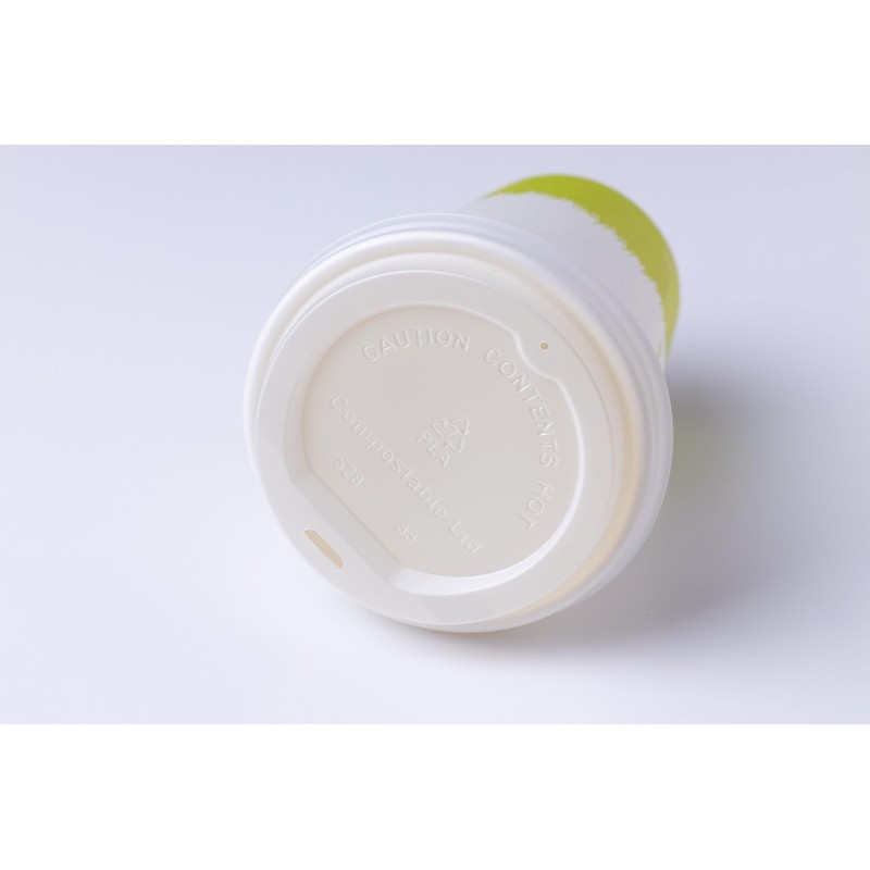 Compostable Paper Cups with Lids: Pack of 50-8oz (227ml) or