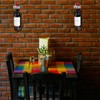 BesFatcn Wall Mounted Single Wine Rack, 2 pcs Metal Wine