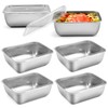Pack of 6 Stainless Steel Food Storage Containers with Lid,