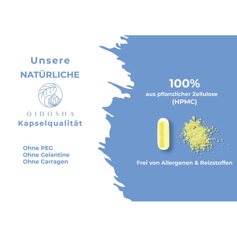 QIDOSHA® Quercetin Capsules High Dose, Test Winner 02/23*, 120 Pieces/Glass,