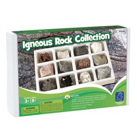 Educational Insights Igneous Rock Collection, de 8 años en adelante, 12 muestras seleccionadas en una Bandeja de Almacenamiento
