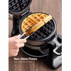 Belgian Waffle Maker, Classic Rotating Waffle Iron with Nonstick Plates,