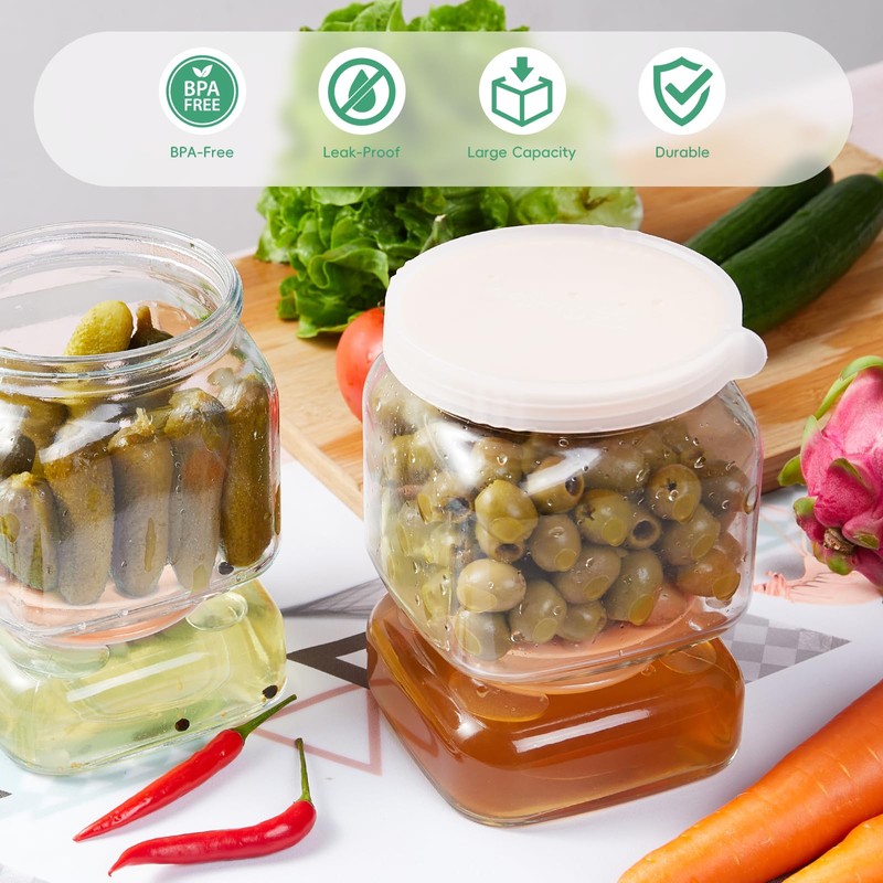 Glass Pickle Jar with Strainer Flip, 46 FL OZ Pickle