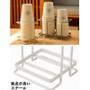 Q'foo Cup Dispenser, Tabletop Paper Cup Storage Holder, Freestanding Iron,