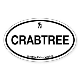 CafePress Crabtree Falls Oval Car Bumper Sticker