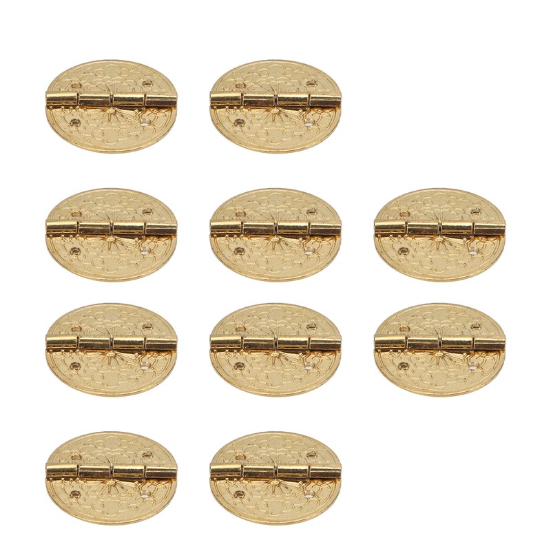 10pcs Mini Antique Hinges Round Exquisite Retro Design Corrosion Resistance