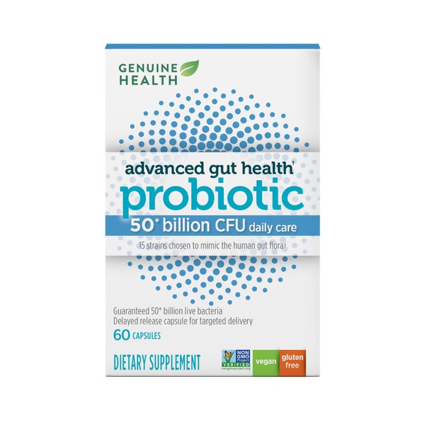 Genuine Health Probiotics, 50 Billion CFU, Daily Care, 15 Diverse