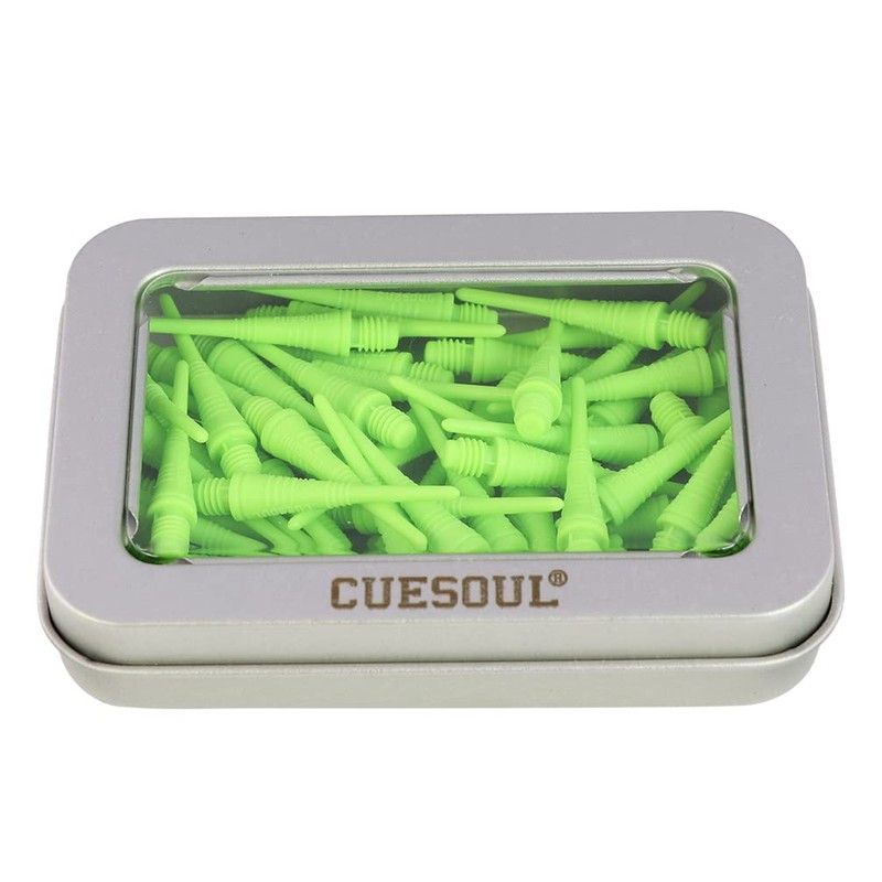 CUESOUL 100 2BA Soft Tip Dart Points (CSSTP012-Light Green)
