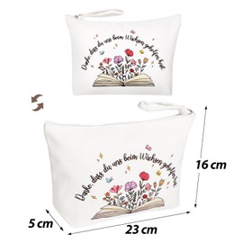 MEJOSER Farewell Gift Teacher Gift Bag Cosmetic Bag Childminder Gifts for Farewell Nursery Thank You Christmas Toiletry Bag Pencil Case