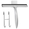 Stainless Steel Shower Squeegee with Silicone Blade and Hook