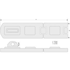ABUS Diskus Hasp 140/190 - Device for Padlocks - with Double Joint for Opening Doors and Corner Solutions - 05316 - ABUS Security Level 8 - Silver