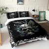 AILONEN Boys Skull Duvet Cover Set Queen Size, 3 Pieces