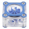 Water Cooling Flow Meter Transparent PMMA Computer Accessories G1/4 Thread(Blue