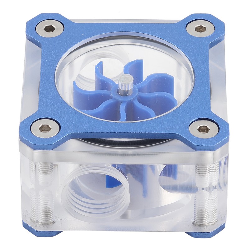 Water Cooling Flow Meter Transparent PMMA Computer Accessories G1/4 Thread(Blue