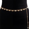 Zehope Butterfly Waist Chain Belt Gold Rhinestone Belly Belts for