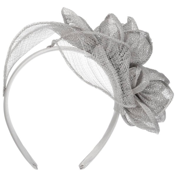 Seeberger Kaljeta Sinamay Fascinator Headdress Occasion Hat Bridal Hat (One Size - Grey), gray