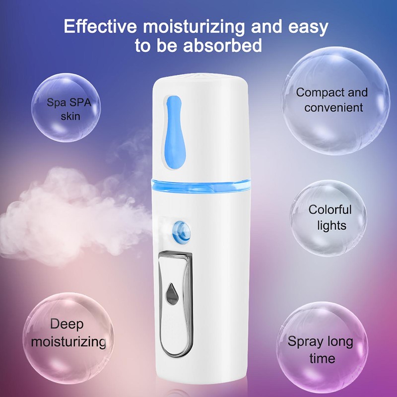 20ml Face Nano Mist Spray Moisturizing Handy Atomization Sprayer White