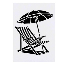 'Deck Chair With Parasol' Temporary Tattoo - Water Resistant, Skin-Safe, Non-Toxic Transfer (TO00083199)