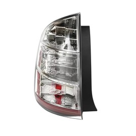 Tsomony - For 2004 2005 2006 2007 2008 2009 Toyota Prius Hatchback Left Side Tail Light Rear Brake Lamp Driver Side Replacement Black Housing Clear Lens
