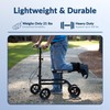 KneeRover Knee Scooter Steerable Knee Walker Crutch - Matte Black