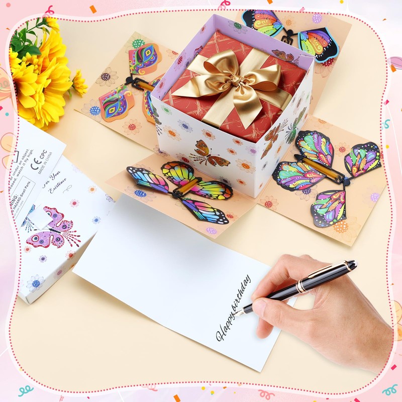 Rierousy Surprise Gift Box Butterfly, DIY Explosion Box, Small, Explosion