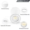 YindaLux LED Surface-Mounted Spotlight, White, Diameter 64 x 100 mm,
