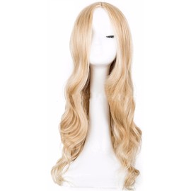Long Blonde Ladies Wig, 27'' Long Curly Hair Wig, Ladies Fancy Dress Wig Synthetic Hair Wig, Ladies Glamorous Wavy Hair Wig For Costume Cosplay Party，Evening Party, Daily Use (Blonde)