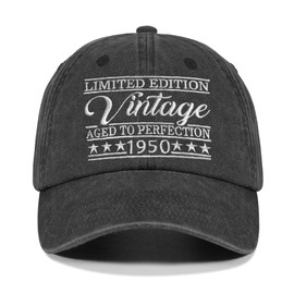 Rybicag 75th Birthday Gifts for Him Her, 1950 Cap for 75 Year Old Men Women Vintage Hat