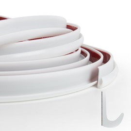 Osyyhe RV Rain Gutter,Rv Rain Gutter Trim,RV PVC Plastic Rain Gutter 40 FT with Adhesive Backing for Cars,Vans and motorhomes,RV J-Shape Rain Gutter to Control Water Flow (White)