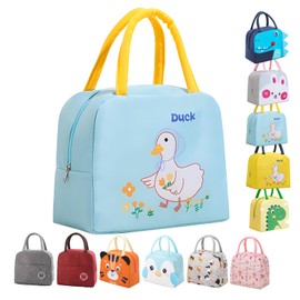 JYJLLM Insulated Kids Lunch Bag - Perfect for Boys, Girls, Toddlers and Babies - Cute and Cool Design - Ideal Lunch Box for School and Picnics Insulated Lunch Bag Kids Lunch Kids (Blue Duck)