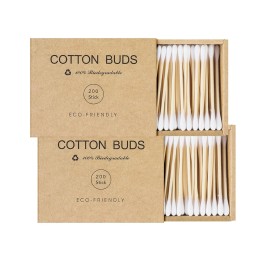 Brand: Kiemeu Bamboo Qtips Cotton Swabs With Wooden Sticks Q Tips For Ears 400 Count...