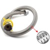 CM Hardware 2pcs 50CM Flexible Pipe Stainless Braided Tube Connection