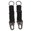 EKLOEN 2 Pack Paracord Carabiner Survival Keychain Lanyard with Firestarter