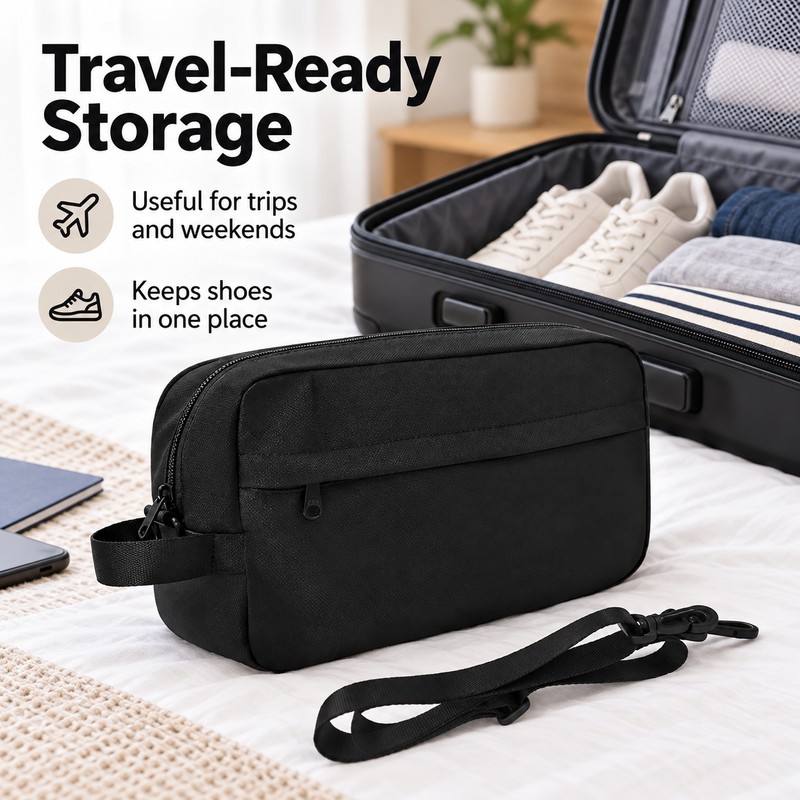 Travel Shoe Organizer Pouch – Portable Shoe Storage for Gym
