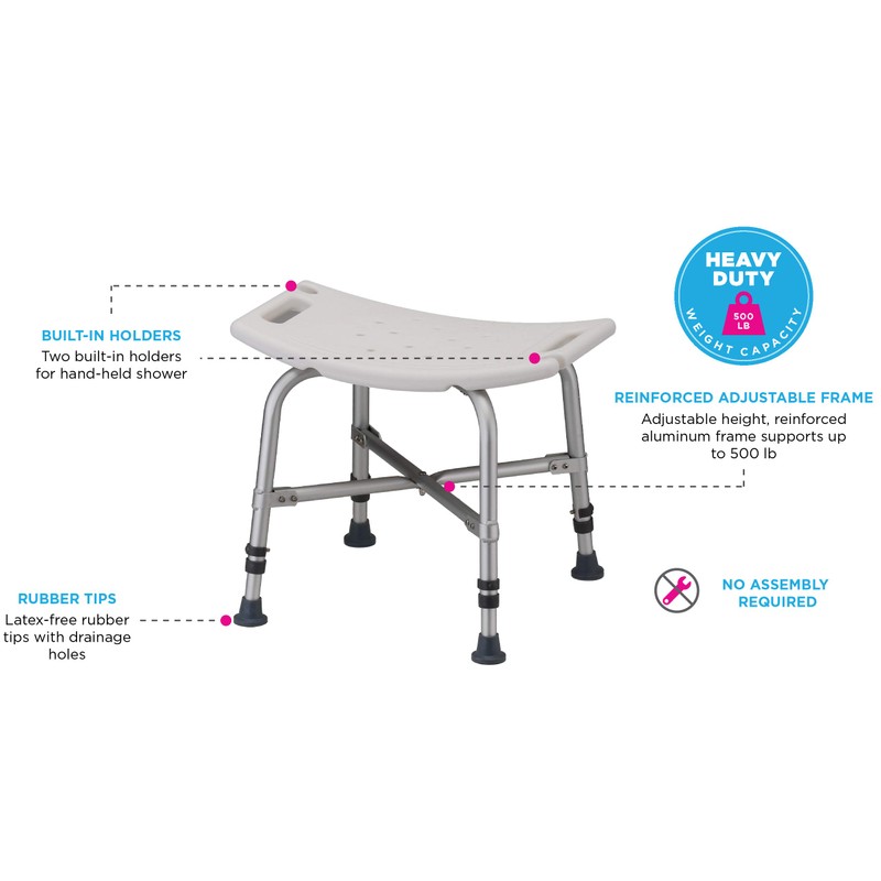 NOVA Medical Products Heavy Duty Shower Bath Chair 500 lb.