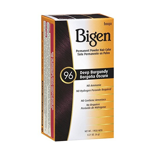 Bigen Powder Hair Color #96 Deep Burgundy 0.21 Ounce (6ml) (2 Pack)