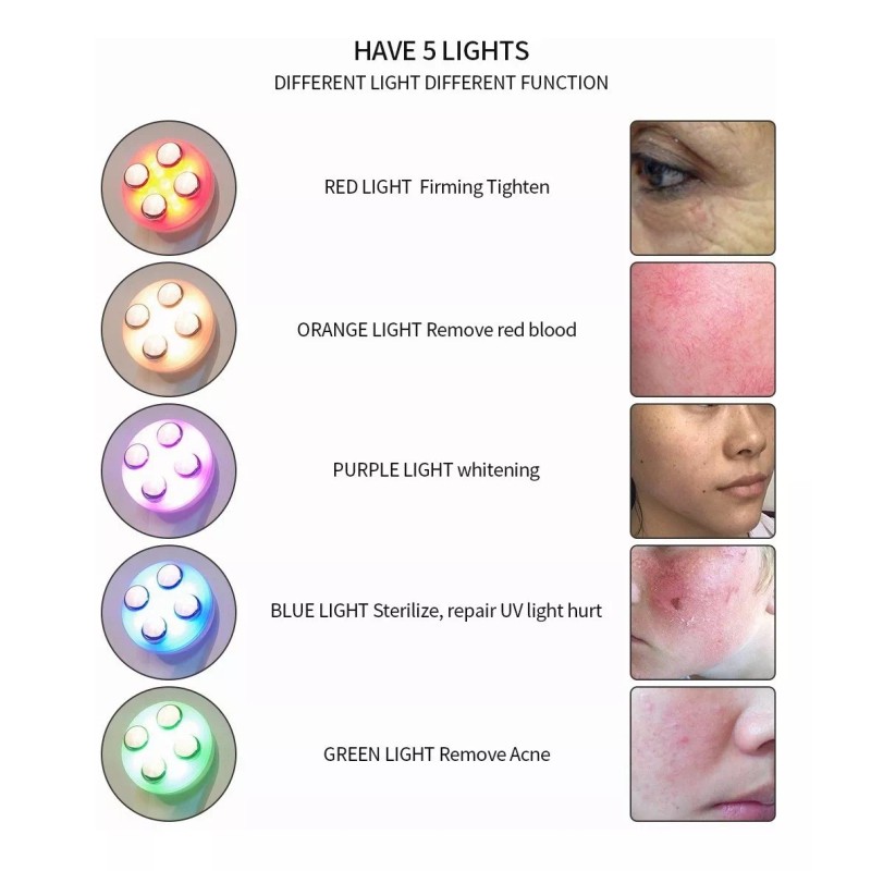 ForeverLily Máquina De Belleza Ems Reafirmante Facial Fotón Led Arrugas