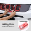 Jimen Compatible with Jeep Compass 2017-2020, 7PCS Front Grille Inserts
