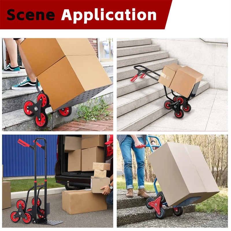 findmall Heavy Duty 440lb Stair Hand Truck Folding Dolly Cart