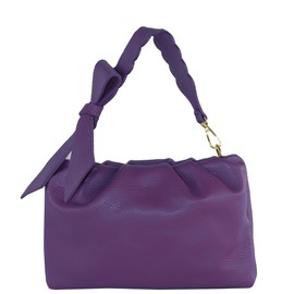 modamoda de - T254 Italian Women's Small Leather Handbag, purple