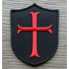 KNIGHTS TEMPLAR CRUSADER CROSS SHIELD BLACK OPS RED TACTICAL HOOK