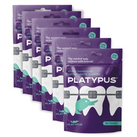 Platypus Platypus Orthodontic Flossers for Braces, 30 Count (Pack of 6), Ortho Picks for Adults & Kids, Fits Under Arch Wire, Non-Damaging, Encourage Flossing Habits
